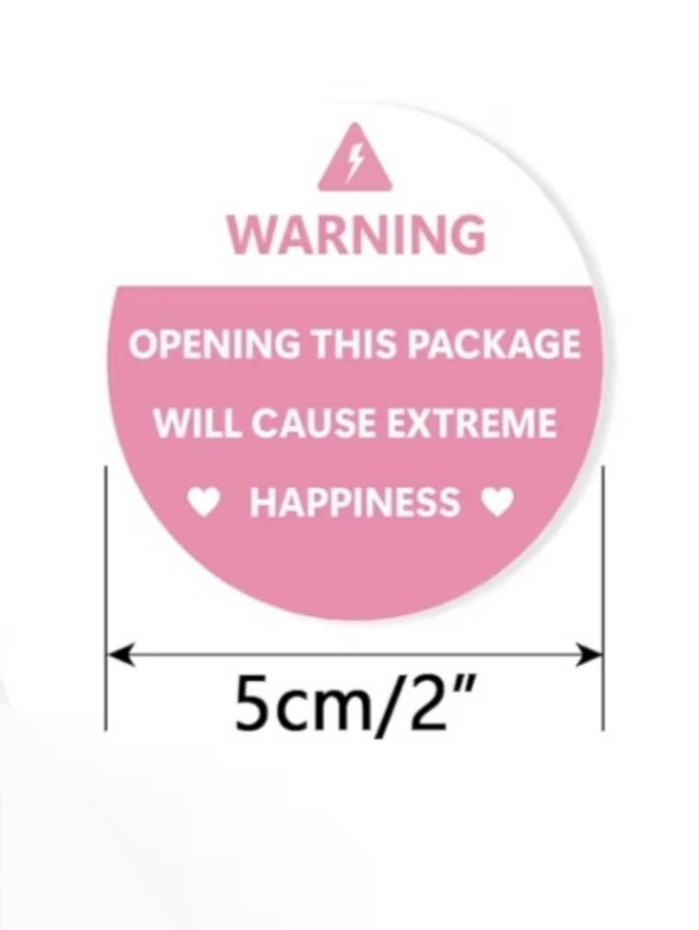 Pink 2 Inch Round Shipping Stickers 50 Count - Picture 2 of 4